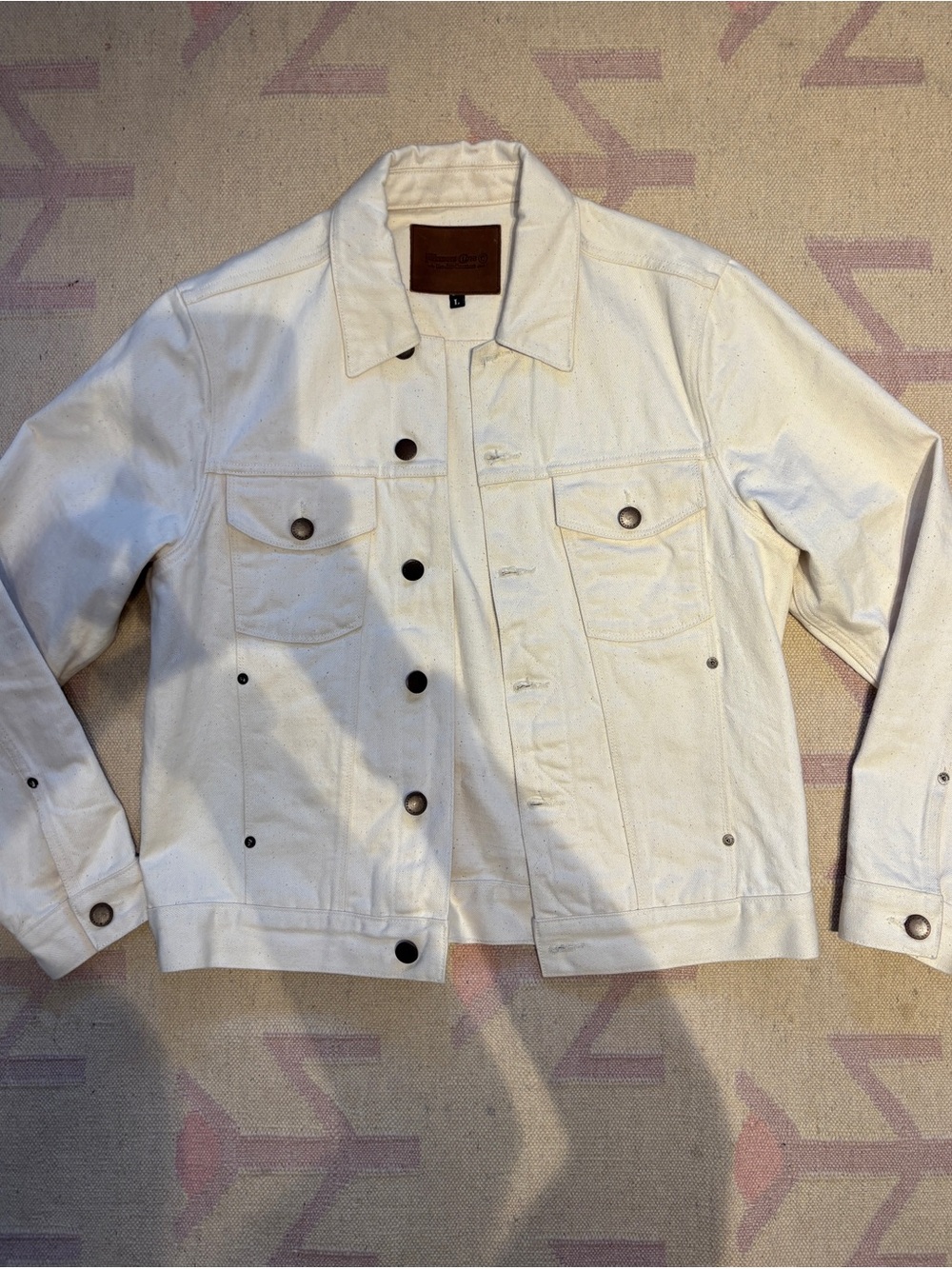 Freenote Cloth - Men's ecru denim Military Field Jacket - Canvas Utility Trucker